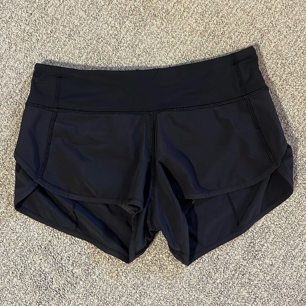 Lululemon Black Speed Up Shorts